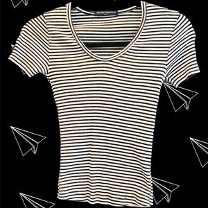 BRANDY MELVILLE | Striped Ribbed Top